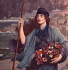 Herbert Gustave Schmalz Canvas Paintings - Nydia Blind Girl of Pompeii